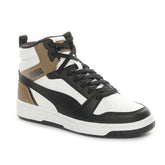 Sneakers Ragazzo Puma Rebound V6 Mid Bianco Nero | NonSoloSport