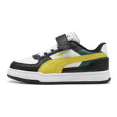 Sneakers Bambino Puma Caven III Block Nero Bianco Giallo | NonSoloSport