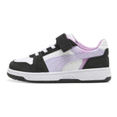 Sneakers Bambino Puma Rebound Slam Lo Faded Nero Bianco Rosa | NonSoloSport