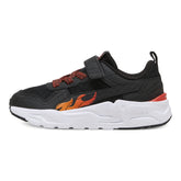 Sneakers Bambino Puma Trinity 2 Sparks Nero Rosso Arancione | NonSoloSport