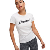 T-Shirt Donna Puma Ess+ Script Bianco | NonSoloSport