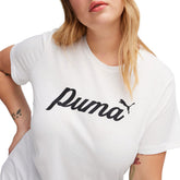 T-Shirt Donna Puma Ess+ Script Bianco | NonSoloSport