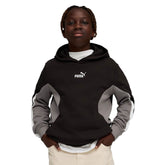 Felpa Ragazzo Puma Essentials Block Nero Grigio | NonSoloSport
