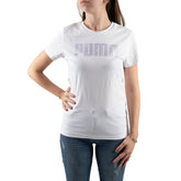 Puma T-Shirt Logo Silver Leaves Donna Bianco | NonSoloSport