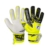 Guanto da Portiere Bambino Reusch Attrakt Grip Junior Giallo Nero | NonSoloSport