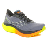 Scarpa da Running Uomo Saucony Triumph 23 Grigio Lime Arancione | NonSoloSport