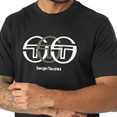 T-Shirt Uomo Sergio Tacchini Logo Tricolor Nero | NonSoloSport