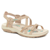 Sandalo Donna Skechers Reggae Slim Sun Array Beige | NonSoloSport