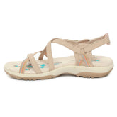 Sandalo Donna Skechers Reggae Slim Sun Array Beige | NonSoloSport