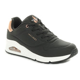 Sneakers Donna Skechers Uno Golden Air Nero Bianco | NonSoloSport