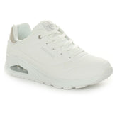 Sneakers Donna Skechers Uno Bianco Argento | NonSoloSport