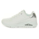 Sneakers Donna Skechers Uno Bianco Argento | NonSoloSport