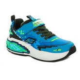 Sneakers Bambino Skechers Mega-Craft 4K Blu Lime | NonSoloSport