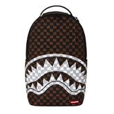Zaino Sprayground Brown And Cream Drip Check Shark Marrone | NonSoloSport