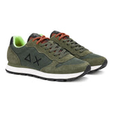 Sneakers Uomo Sun68 Tom Fluo Nylon Suede Verde Militare | NonSoloSport