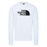 The North Face Felpa Girocollo Drew Peak Uomo Bianco Nero | NonSoloSport