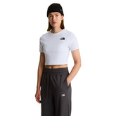 T-Shirt Donna The North Face Crop Bianco Nero | NonSoloSport