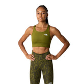 Top Donna The North Face Bra Flex Reversibile Verde Militare | NonSoloSport