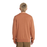 Timberland Maglione Girocollo Small Logo Uomo Marrone | NonSoloSport