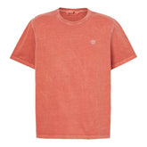 T-Shirt Uomo Timberland Dye Small Logo Embro Arancione | NonSoloSport