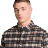 Camicia Uomo Timberland Quadri Flanella Nero | NonSoloSport