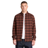Camicia Uomo Timberland Quadri Flanella Marrone | NonSoloSport