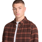 Camicia Uomo Timberland Quadri Flanella Marrone | NonSoloSport