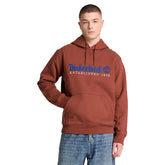 Felpa Uomo Timberland Logo Established 1973 Marrone Blu | NonSoloSport