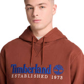 Felpa Uomo Timberland Logo Established 1973 Marrone Blu | NonSoloSport