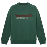 Felpa Uomo Timberland Logo Established 1973 Verde | NonSoloSport