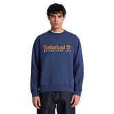 Felpa Uomo Timberland Logo Established 1973 Blu | NonSoloSport