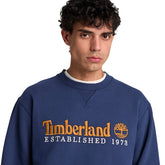 Felpa Uomo Timberland Logo Established 1973 Blu | NonSoloSport