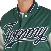 Bomber Uomo Tommy Jeans Varsity Letterman Verde | NonSoloSport