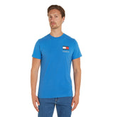 T-Shirt Uomo Tommy Jeans Slim Essential Flag Blu | NonSoloSport