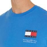 T-Shirt Uomo Tommy Jeans Slim Essential Flag Blu | NonSoloSport