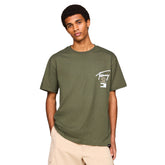 T-Shirt Uomo Tommy Jeans Logo Verde | NonSoloSport