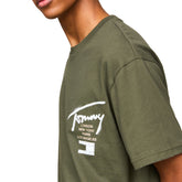 T-Shirt Uomo Tommy Jeans Logo Verde | NonSoloSport