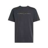 T-Shirt Uomo Tommy Jeans Linear Gold Grigio | NonSoloSport