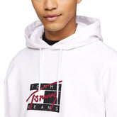 Felpa Uomo Tommy Jeans Relaxed Fit Bianco | NonSoloSport