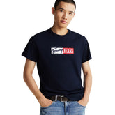 T-Shirt Uomo Tommy Jeans Logo Slim Blu | NonSoloSport