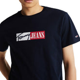 T-Shirt Uomo Tommy Jeans Logo Slim Blu | NonSoloSport