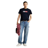 T-Shirt Uomo Tommy Jeans Logo Slim Blu | NonSoloSport