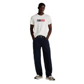 T-Shirt Uomo Tommy Jeans Logo Slim Beige | NonSoloSport