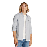 Camicia Uomo Tommy Jeans Slim Stripe Oxford Bianco Azzurro | NonSoloSport