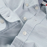 Camicia Uomo Tommy Jeans Slim Stripe Oxford Bianco Azzurro | NonSoloSport