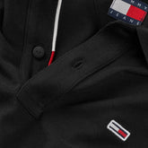 Polo Uomo Tommy Jeans Piquet Slim Placket Nero | NonSoloSport