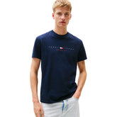 T-Shirt Uomo Tommy Jeans Flag Blu | NonSoloSport