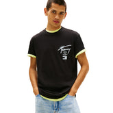 T-Shirt Uomo Tommy Jeans Signature Back Logo Nero | NonSoloSport
