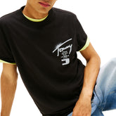 T-Shirt Uomo Tommy Jeans Signature Back Logo Nero | NonSoloSport