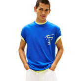 T-Shirt Uomo Tommy Jeans Signature Back Logo Blu | NonSoloSport